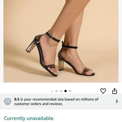 Size 10 Clear Black Heels