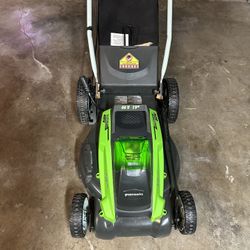 Greenworks Lawn Mower With Two Batteries