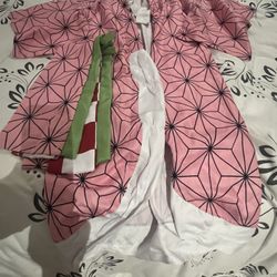 Pink Patterned Kimono costume