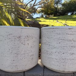 Set of 2 Cylinder Pot Planters