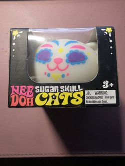 Needoh Sugar Skull Cat - glows in the dark