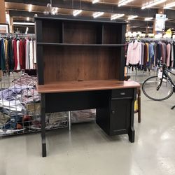 Rustic Wooden Desk w/ Hutch