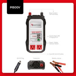 Vector PI500V 500W Power Inverter