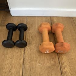2 Sets Of Dumbbells (2 x 3 lbs & 2 x 6 lbs)