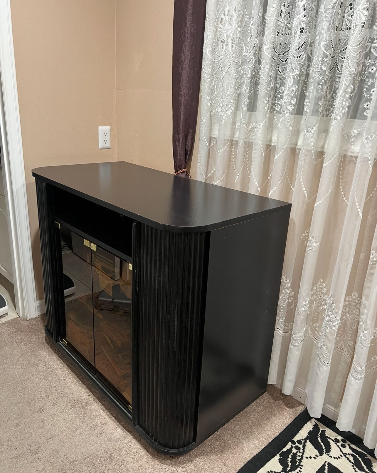 Tv stand/Media Console Cabinet Entertainment Center Storage Console /Table Media for Living Room, Bedroom (Black)