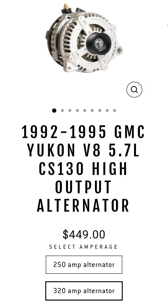 JS 320 Amp High Output Alternator