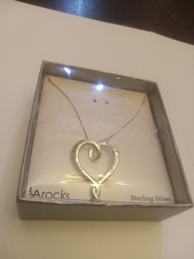 Sterling Silver Necklace With Heart Pendant