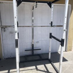 Squat Rack Cage With Olympic Barbell 