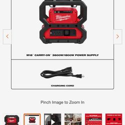 Milwaukee M18 Generator Tool Only 