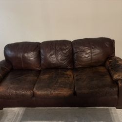 Brown Leather Couch