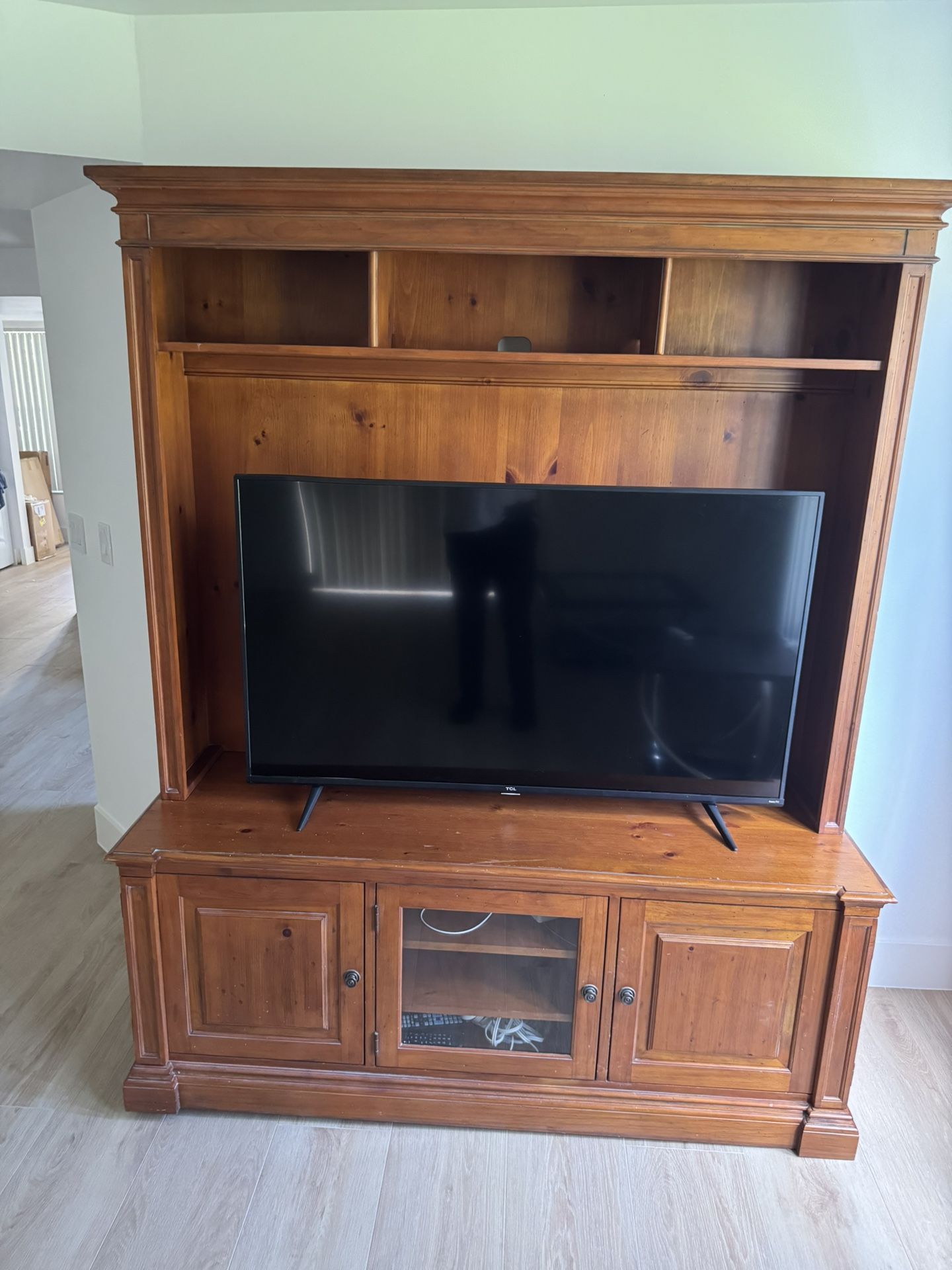 Tv Stand Natural Wood 