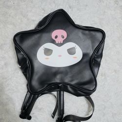 Kuromi Black And Pink Star Mini Backpack! NWOT