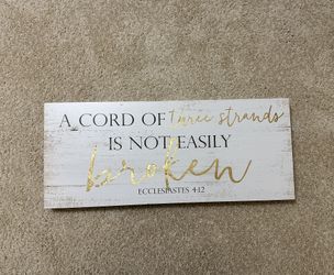 Ecclesiastes 4:12 Wedding Sign