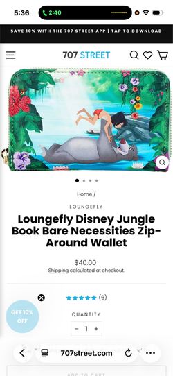 Jungle book loungefly wallet, unopened Jungle book lounge flight wallet, unopened