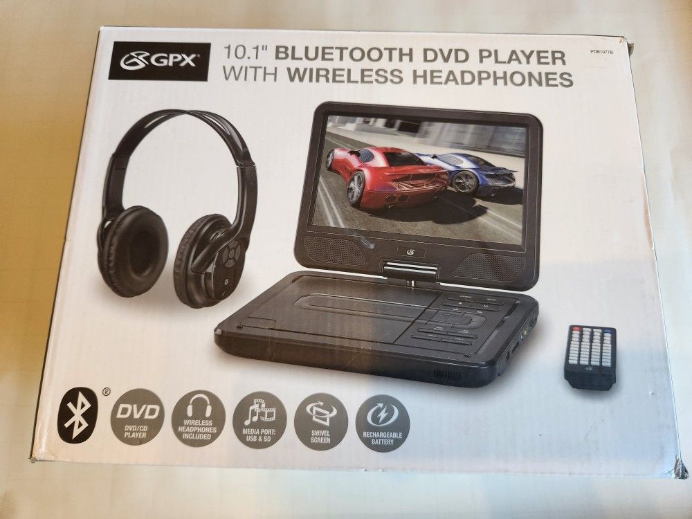 GPX 10.1" Bluetooth DVD Player