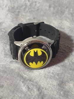 Batman Logo Watch with Black Rubber Band