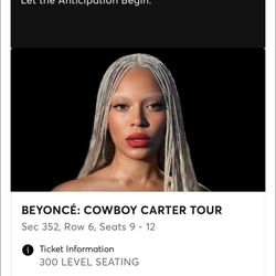Beyoncé Tickets For Sale 