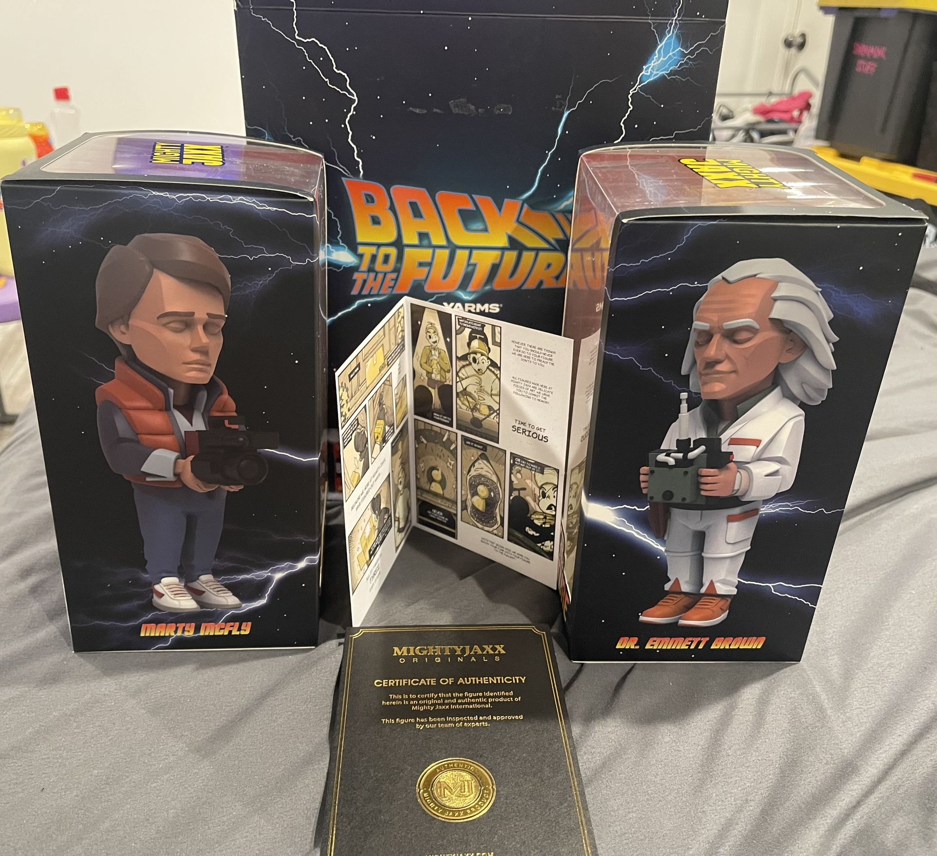 Mighty Jaxx Back To The Future BY YARMS Doc Brown & Marty Vinyl Figure set