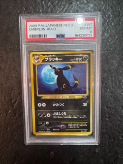 Umbreon Japanese Neo Discovery 197 PSA 8 Pokemon Card NEW CERT