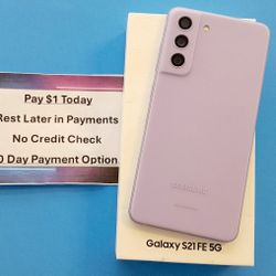 Samsung S21 FE 128gb Unlocked! FREE Smartwach/ Headphones. Pay $1 Today Rest in payments. NO CREDIT NEEDED FINANCING 