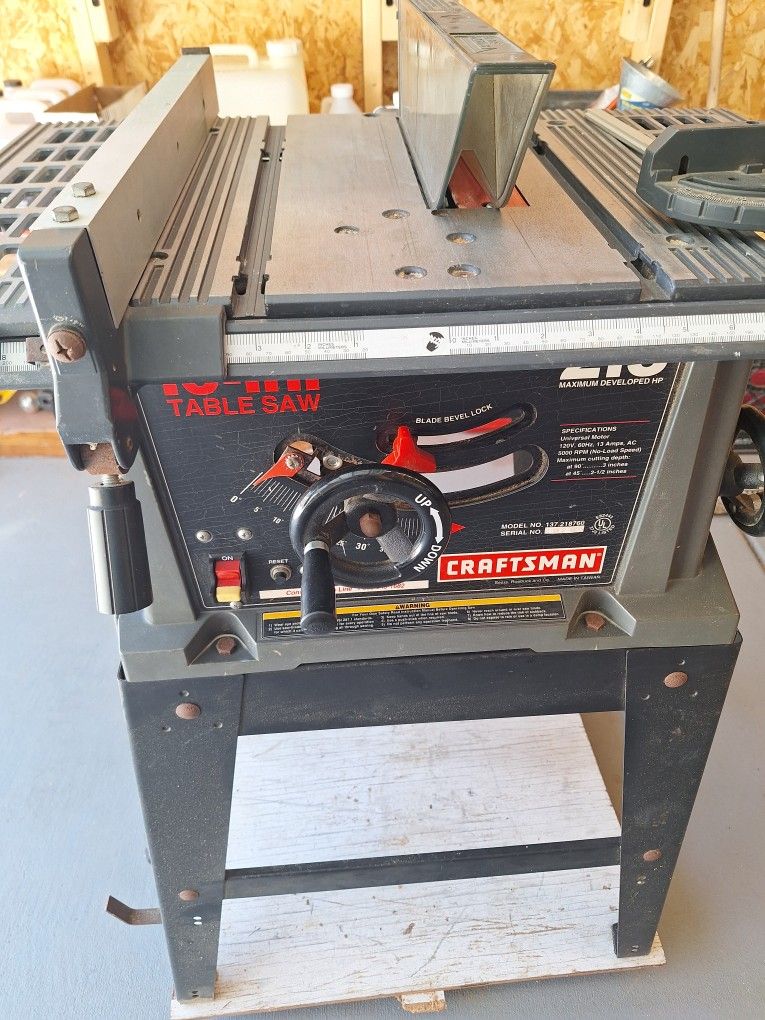 Craftsman 2.5 hp. Table Saw