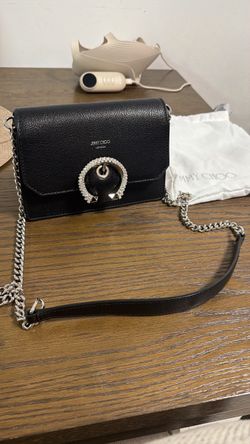 Jimmy Choo London Black Leather Crossbody Bag