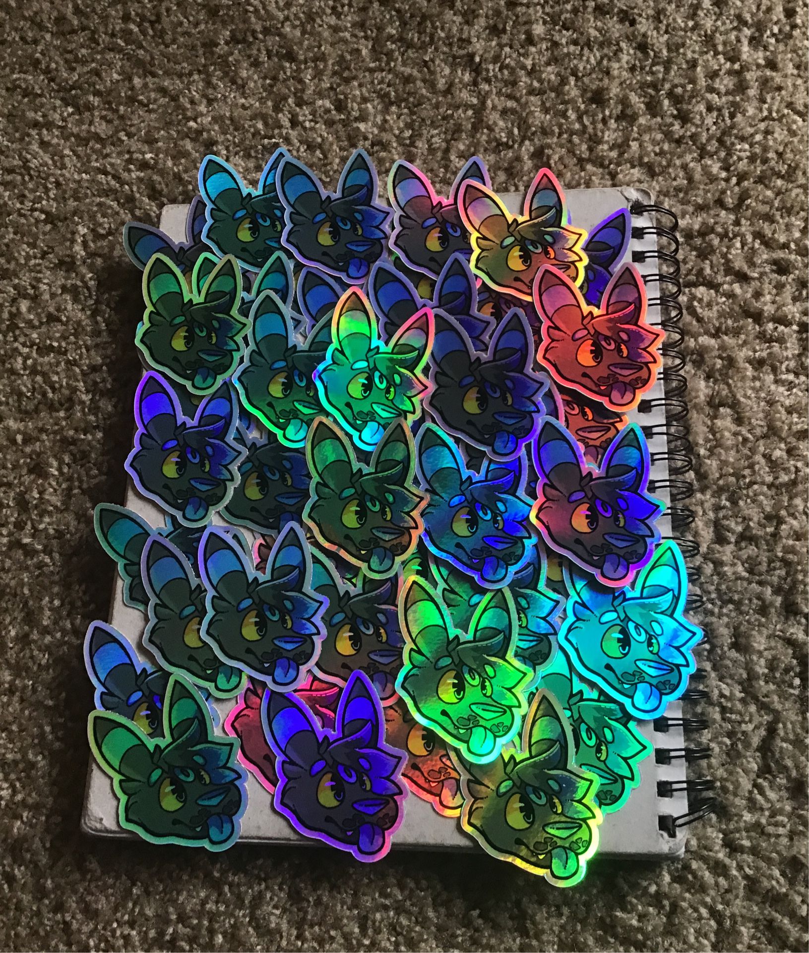 Shiny umbreon stickers!(holographic)