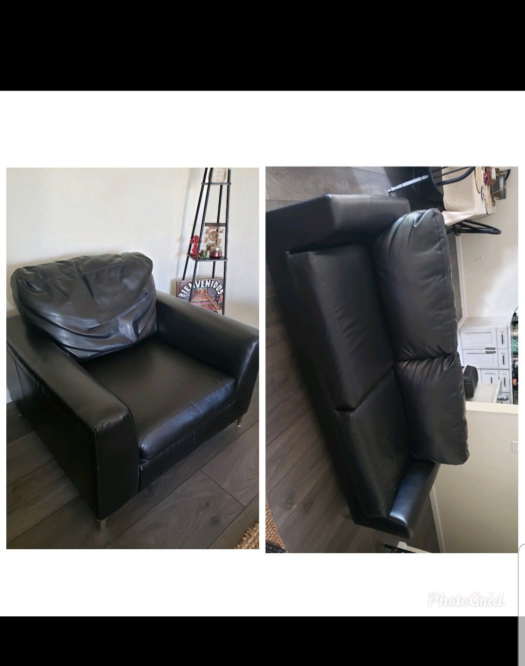 Black Couch and chair
