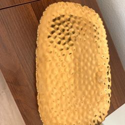 Gold Baroque Serving Tray – Decorative Metal Serving Platter 14” NEW MOVING OUT SALE