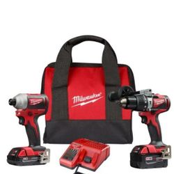 Milwaukee M18 18-Volt Lithium-Ion Brushless Cordless Hammer Drill/Impact Combo Kit (2-Tool) with , BagTOOL.ONLY