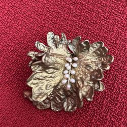 Vintage Michael Michaud Leaf Pin Brooch
