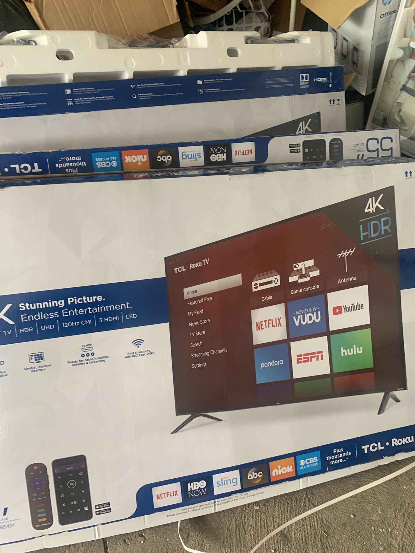 55” tcl , HD 4K , Dolby roko smart tv brand new in the box