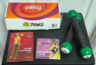 Zumba Toning Sticks Light Weight Shaker Workout Weights DVD & Book just $10 vv