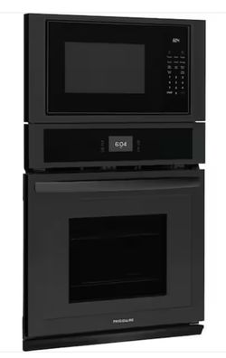Frigidaire 30" Electric Wall Oven w/ Built in Microwave Fan Convection in Black