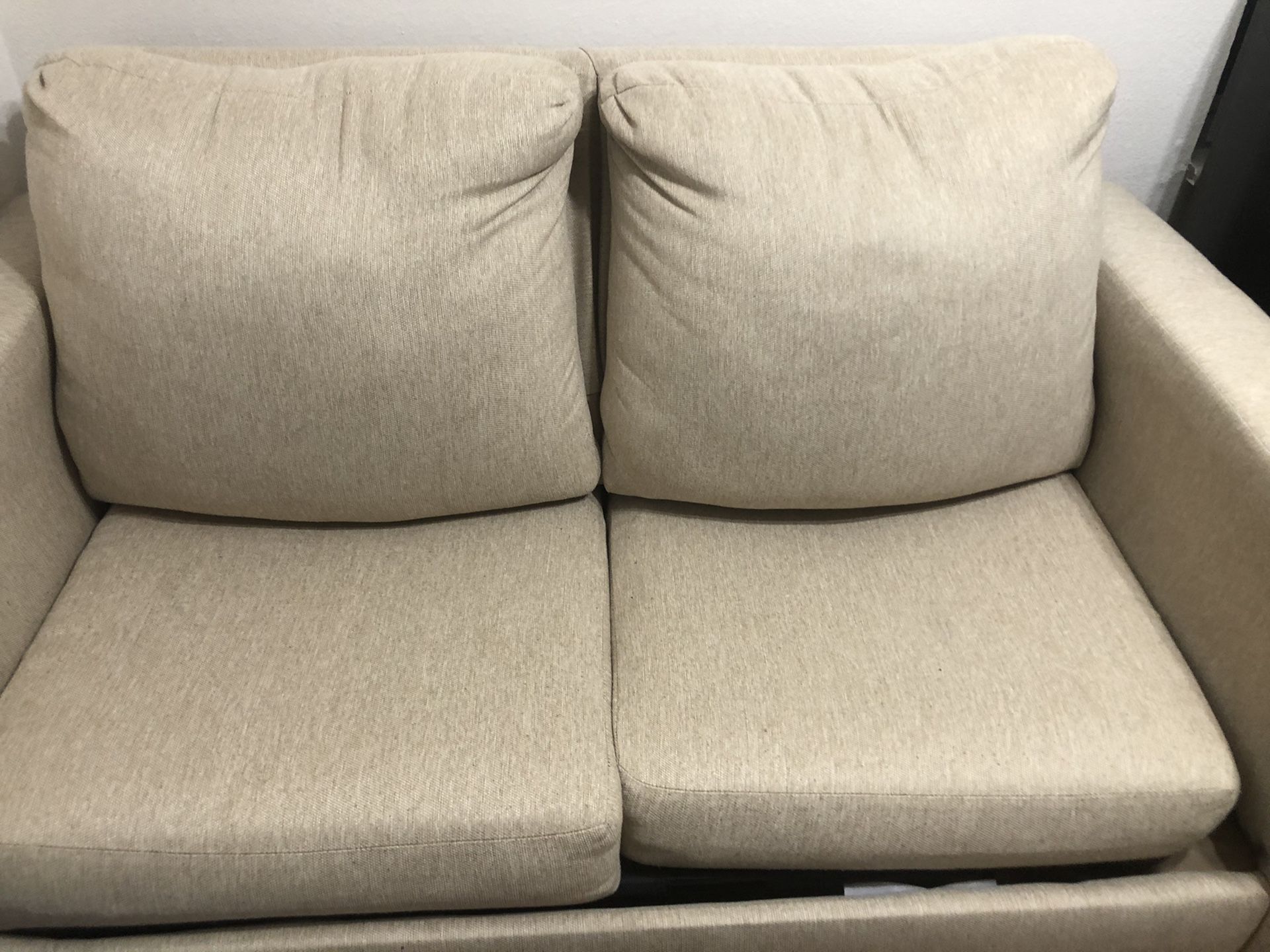 Love seat- hide away bed twin size- in great condition no rips- has been cared for well, very comfortable.