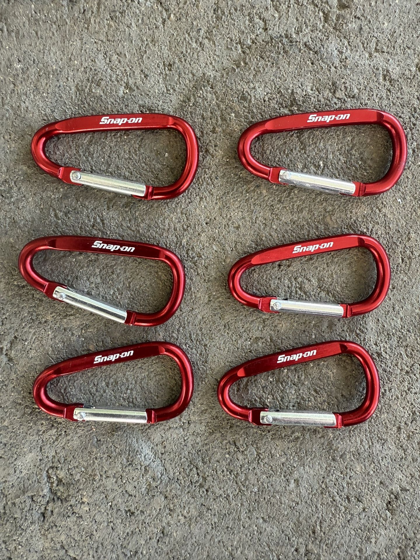 Snap On Tools Carabiner Universal Aluminum Red Anodized 10 Pcs Set Snap-On Tools Ad is priced for 10 pieces (10 carabiners) DISCOUNT offered for mul