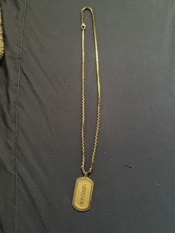 Versace Men's Medusa Dog Tag Pendant Necklace 