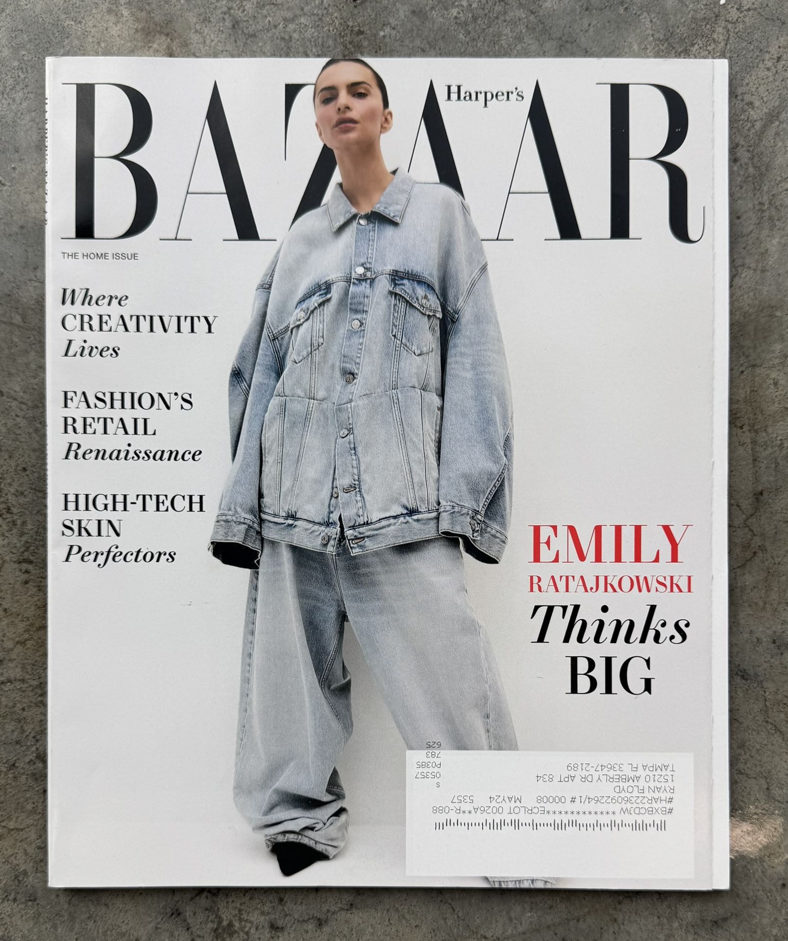 Harper's Bazaar Magazine November 2022 The Home Issue Emily Ratajkowski