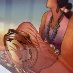 Zia Benita By RC Gorman  Framed Glass Tile 