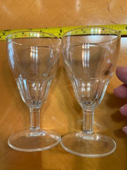 Vintage Federal Glass cordial or liqueur stem glasses Set of 2 pick up Coral Springs 33071