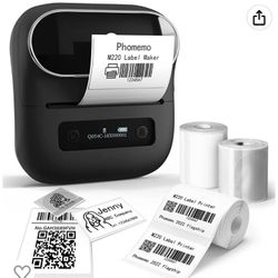 Label Makers, Bluetooth Label Printer, 3.14 Inch Portable Thermal Label Maker Machine for Barcode, Labeling, Organizing, Small Business, Compatible wi