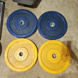 120lbs rubber bumper Olympic 2" weights