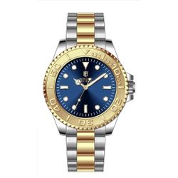 Montres Prestige X Invicta Men's Watch 43mm Gold & Silver With Blue Face