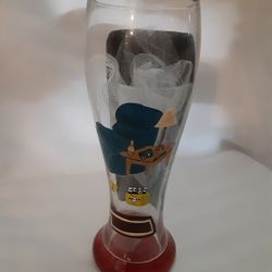 Lolita Handpainted "Guys Remote" 22 Ounce Pilsner Beer Glass