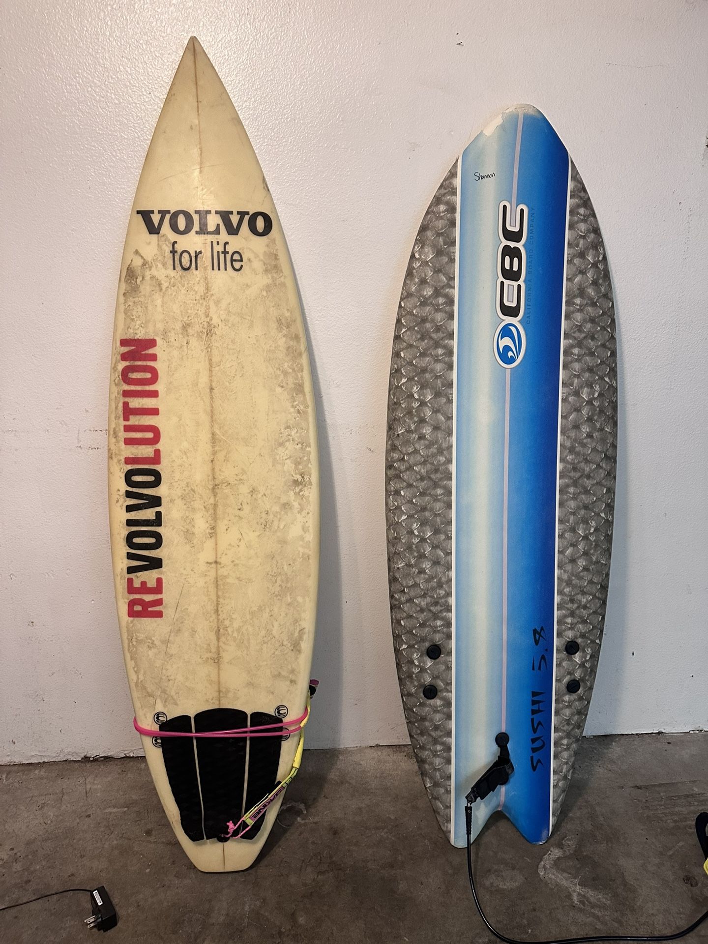 6’ Surfboard And 5’8” Foam fish Surfboard 