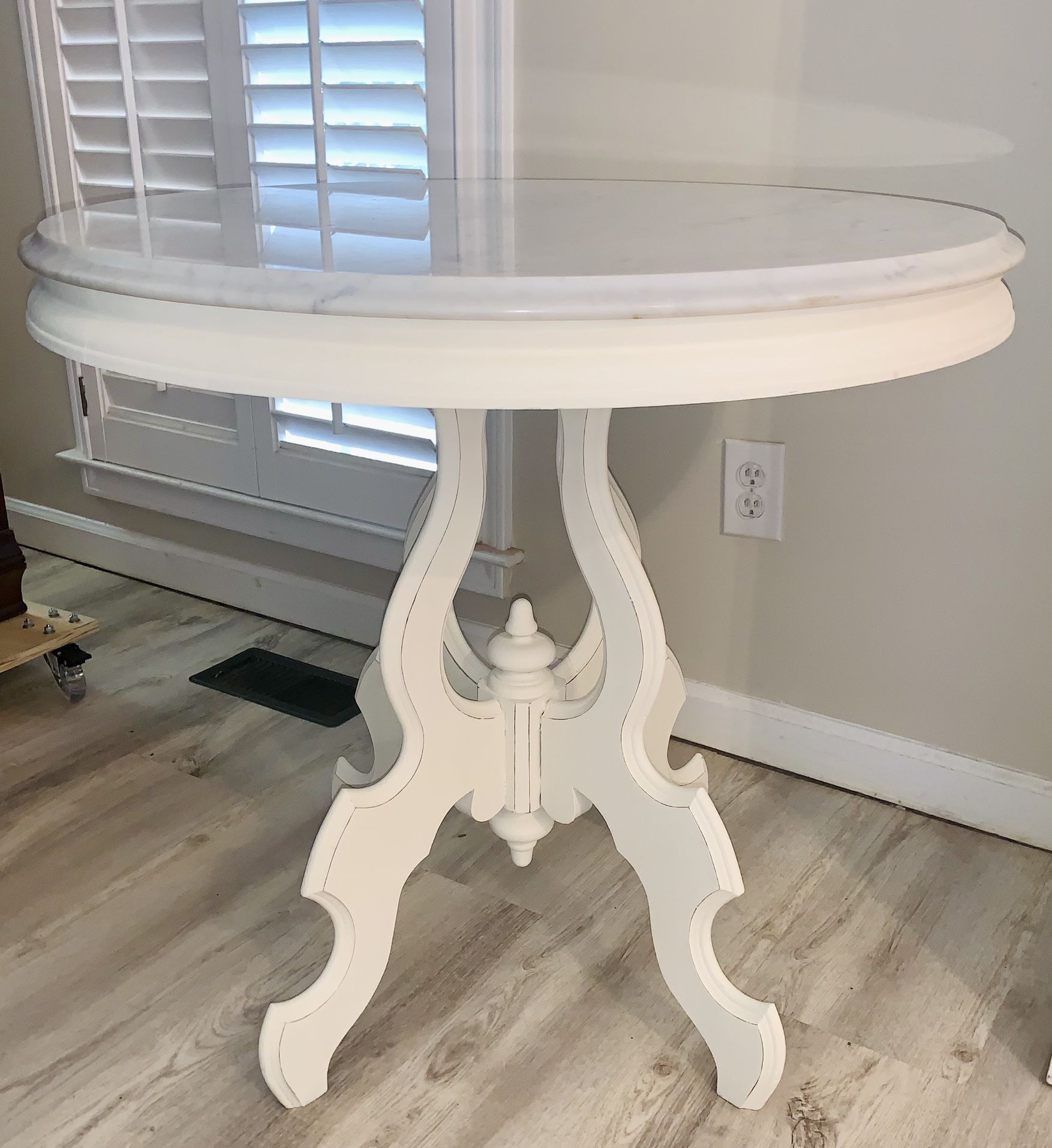 Antique Victorian Marble Top Parlor Table 