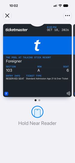 FOREIGNER TICKETS (2) - FRONT ROW