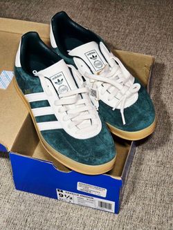 adidas Gazelle Indoor Aurora Ivy Green Shoes Size 9.5