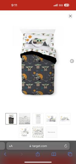 Baby Yoda Comforter Set