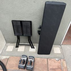 Folding Weight Bench, Powerblock Weights, and Weight Stand